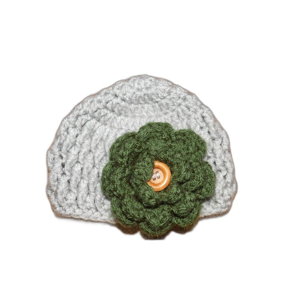 So Dorable Infant Knit Hats Girls Knit Chevron Flowers 1 Handknit One 0-6m 6-12m